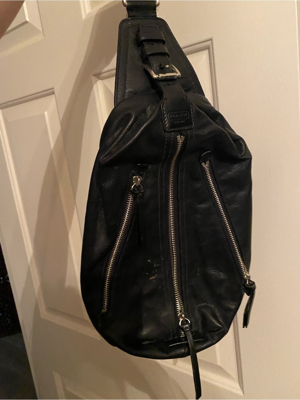 Coach Black Leather Waist Bag